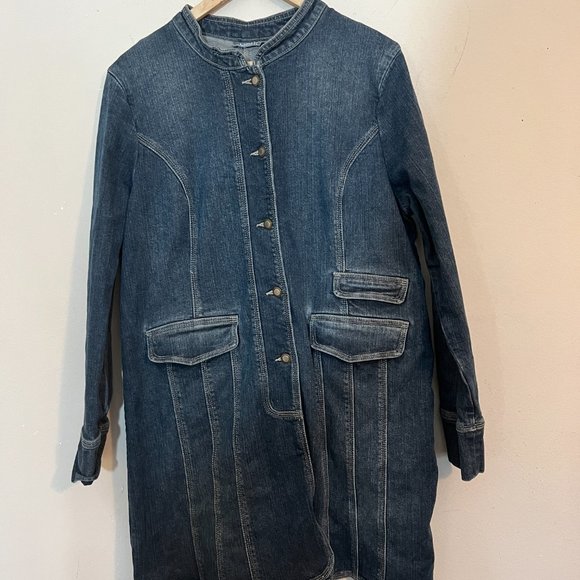 Motto Your Style Mantra Retro Denim Coat Dress Jacket Sgt Pepper Style - Picture 6 of 11